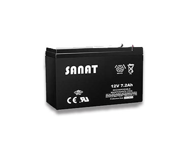 باتری ۱۲ ولت ۷.۲ آمپر سیلد اسید سربی - مناسب جهت استفاده در تجهیزات پزشکی